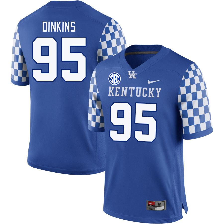 Men #95 Jamarius Dinkins Kentucky Wildcats 2023 College Football Jerseys Stitched-Royal